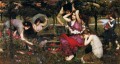 Flora y los céfiros Mujer griega John William Waterhouse